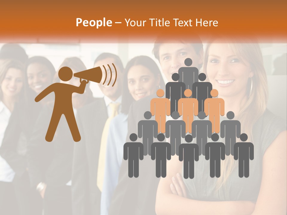 Standing Businesspeople Confidence PowerPoint Template