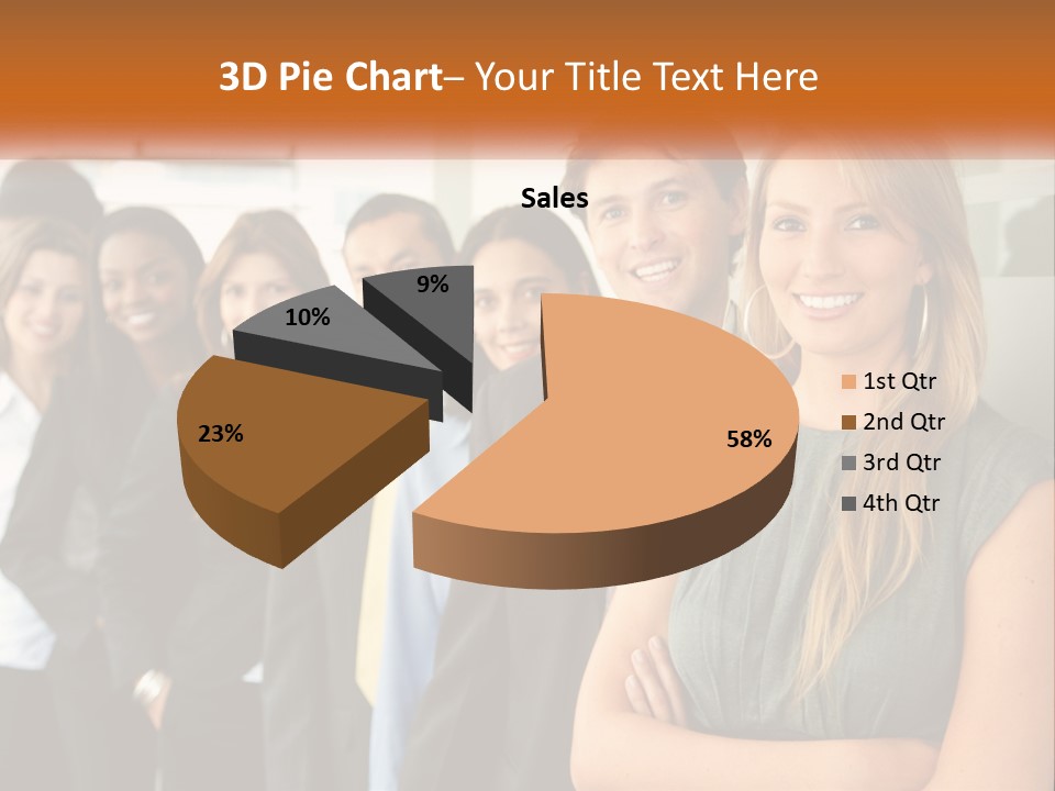 Standing Businesspeople Confidence PowerPoint Template
