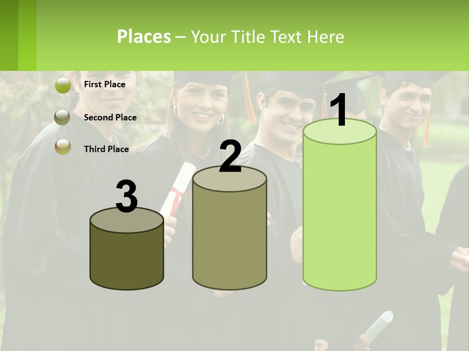 Group Grad Portrait PowerPoint Template