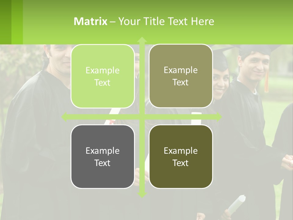 Group Grad Portrait PowerPoint Template