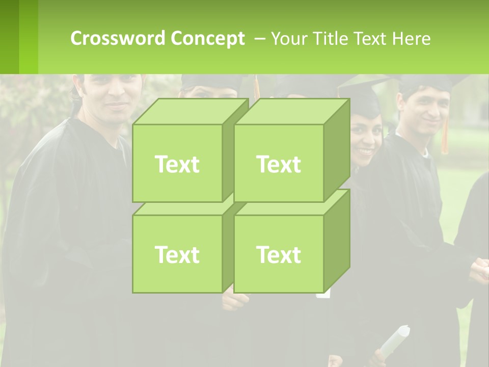 Group Grad Portrait PowerPoint Template