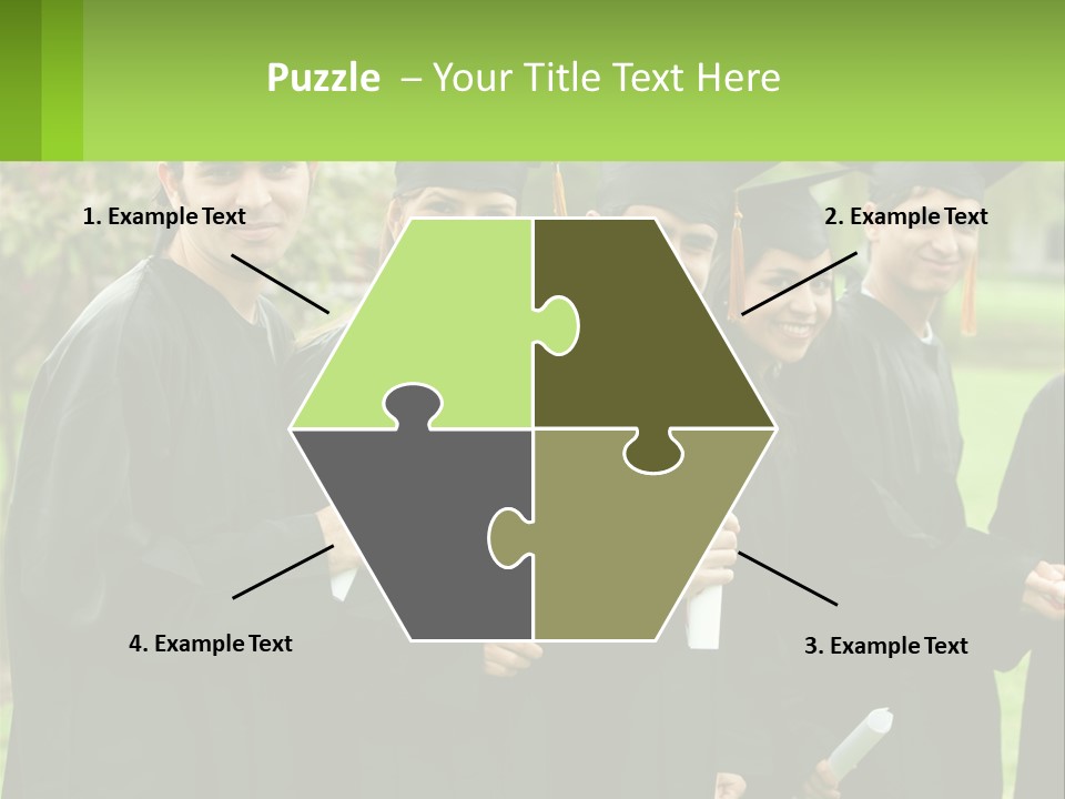 Group Grad Portrait PowerPoint Template