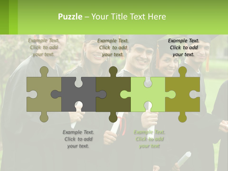 Group Grad Portrait PowerPoint Template