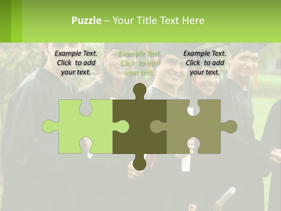 Group Grad Portrait PowerPoint Template