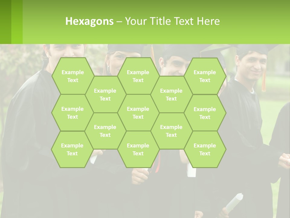 Group Grad Portrait PowerPoint Template