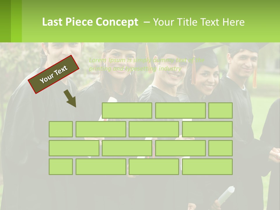 Group Grad Portrait PowerPoint Template