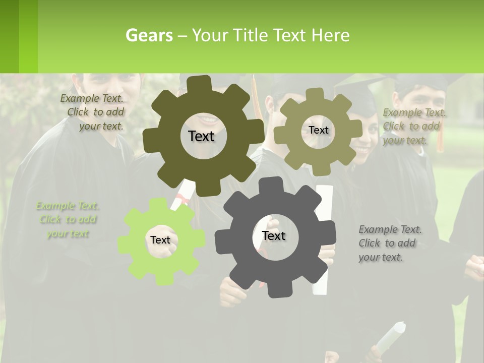 Group Grad Portrait PowerPoint Template