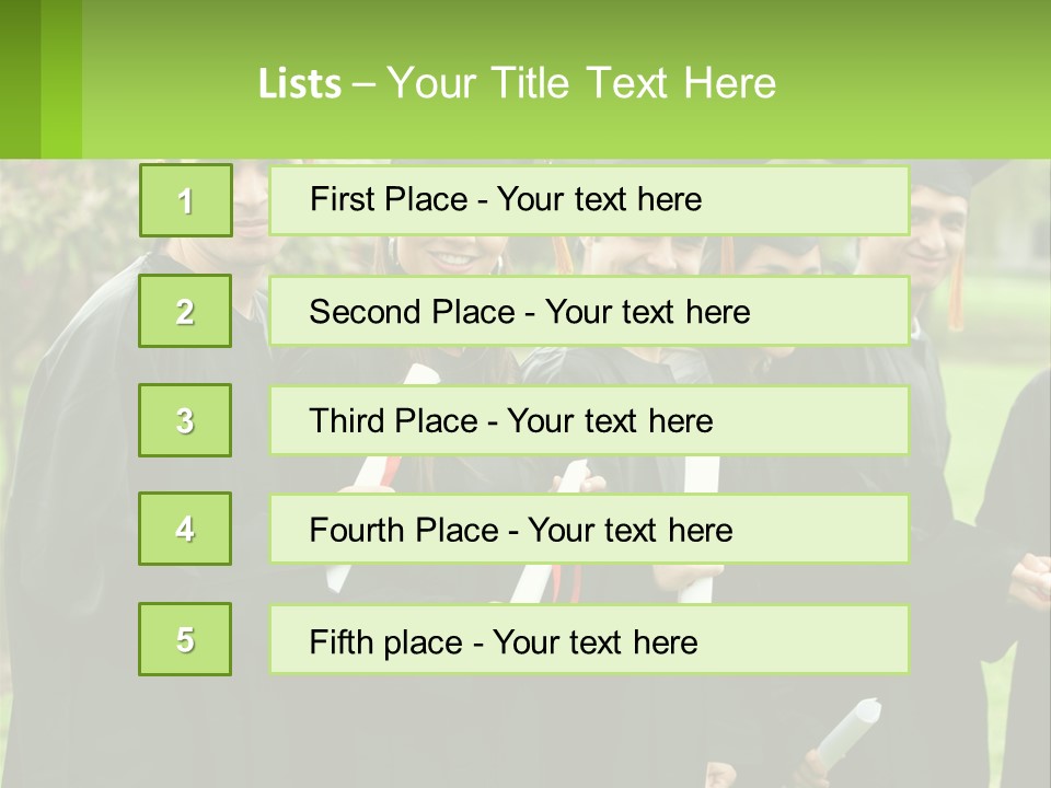 Group Grad Portrait PowerPoint Template