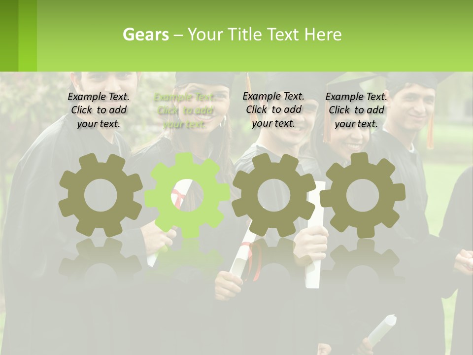 Group Grad Portrait PowerPoint Template