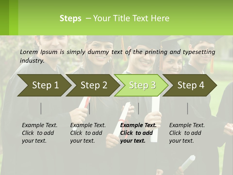 Group Grad Portrait PowerPoint Template