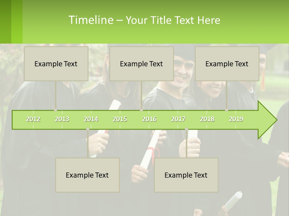 Group Grad Portrait PowerPoint Template