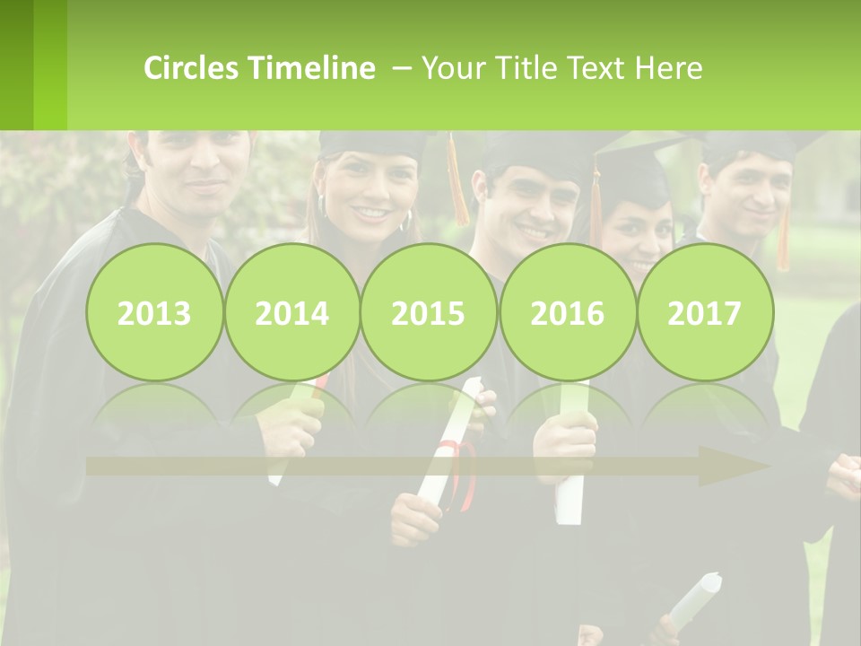Group Grad Portrait PowerPoint Template
