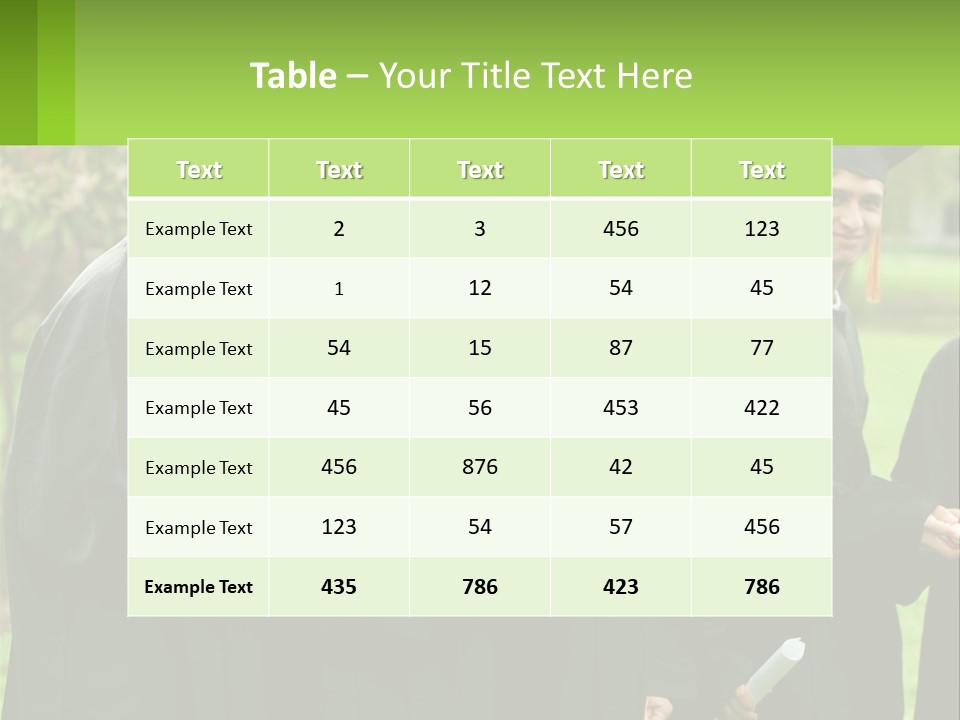 Group Grad Portrait PowerPoint Template