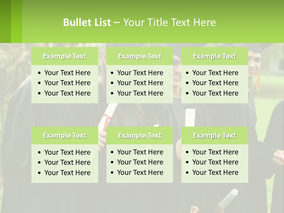 Group Grad Portrait PowerPoint Template