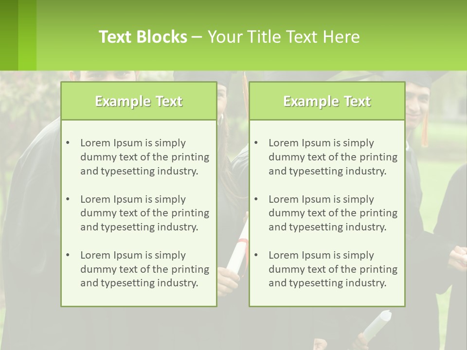 Group Grad Portrait PowerPoint Template