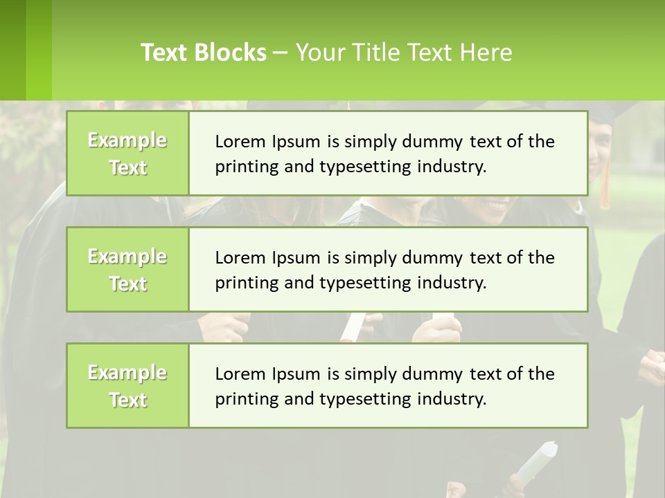 Group Grad Portrait PowerPoint Template