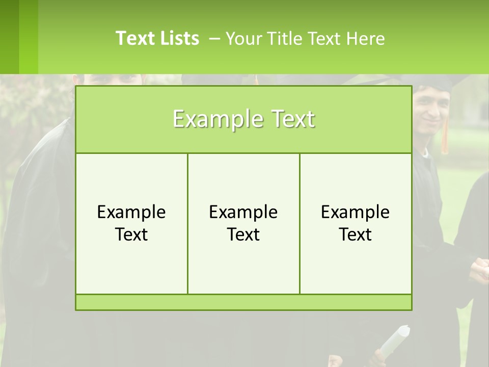 Group Grad Portrait PowerPoint Template