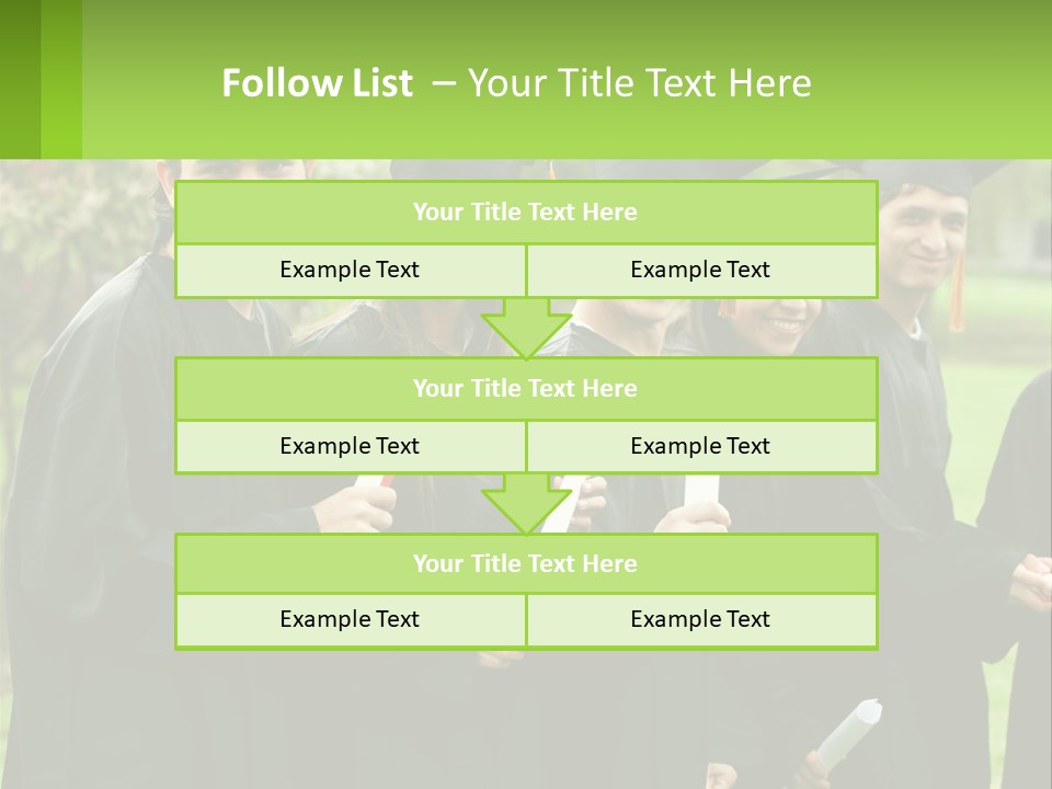 Group Grad Portrait PowerPoint Template