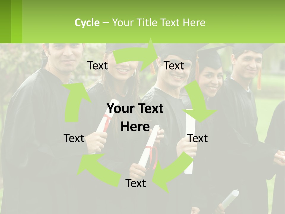 Group Grad Portrait PowerPoint Template