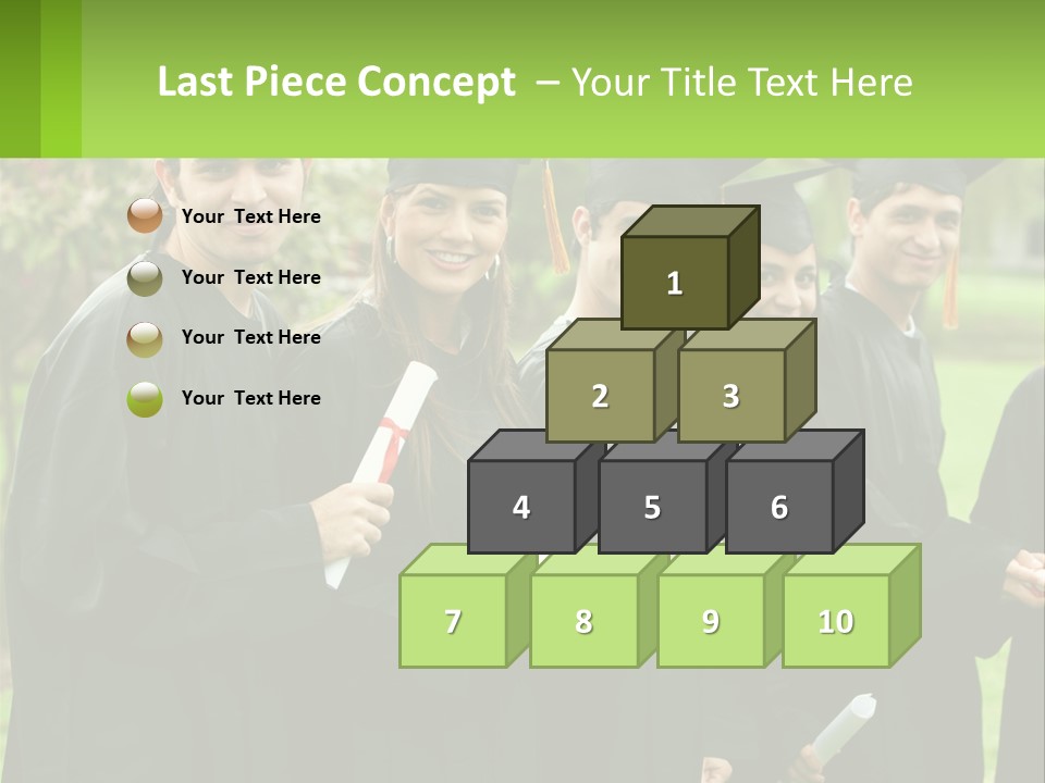 Group Grad Portrait PowerPoint Template