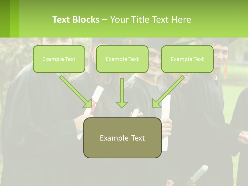 Group Grad Portrait PowerPoint Template