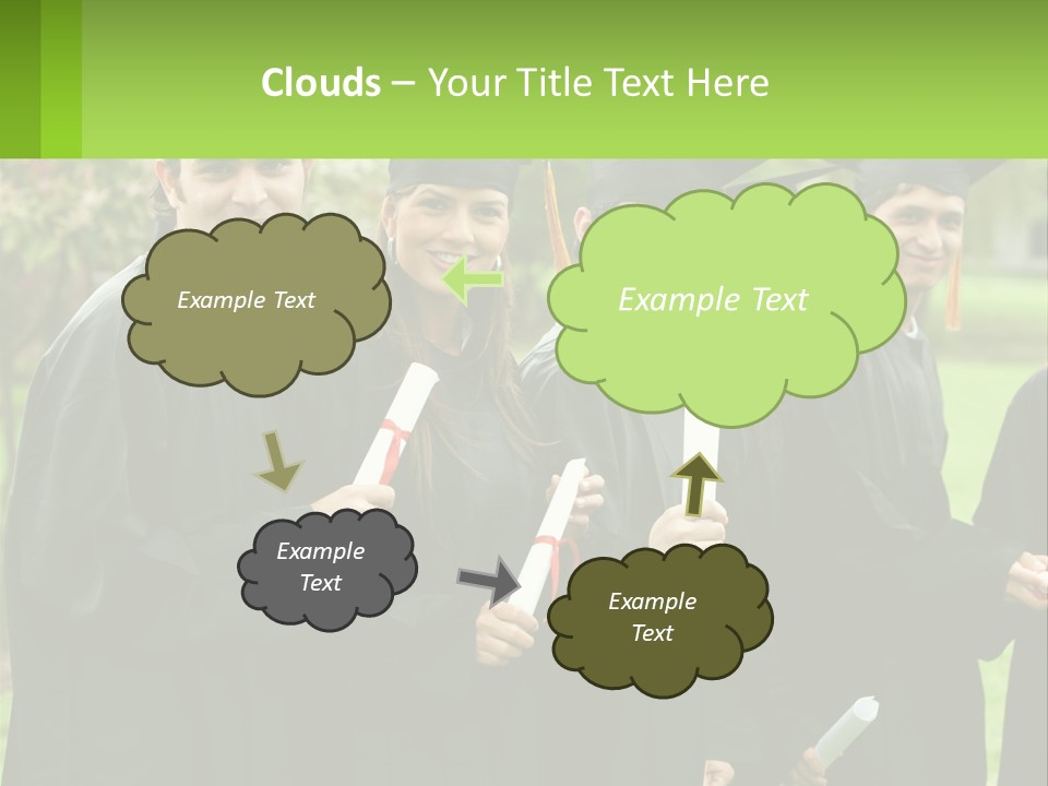 Group Grad Portrait PowerPoint Template