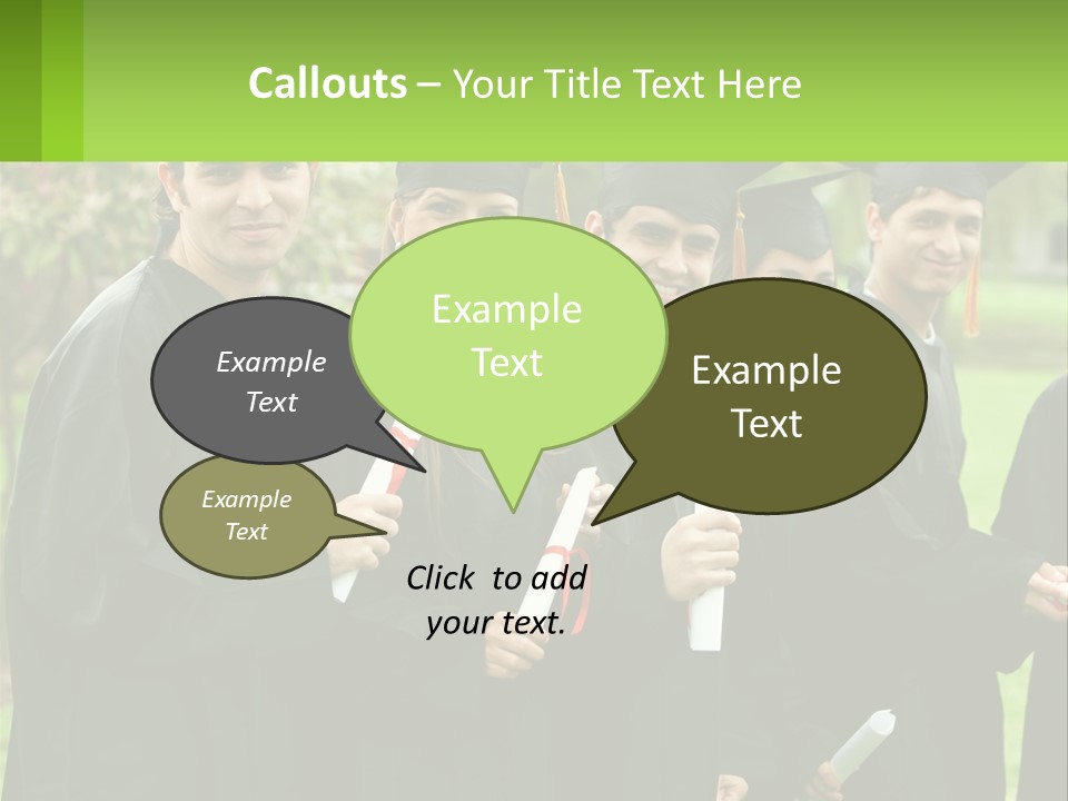 Group Grad Portrait PowerPoint Template