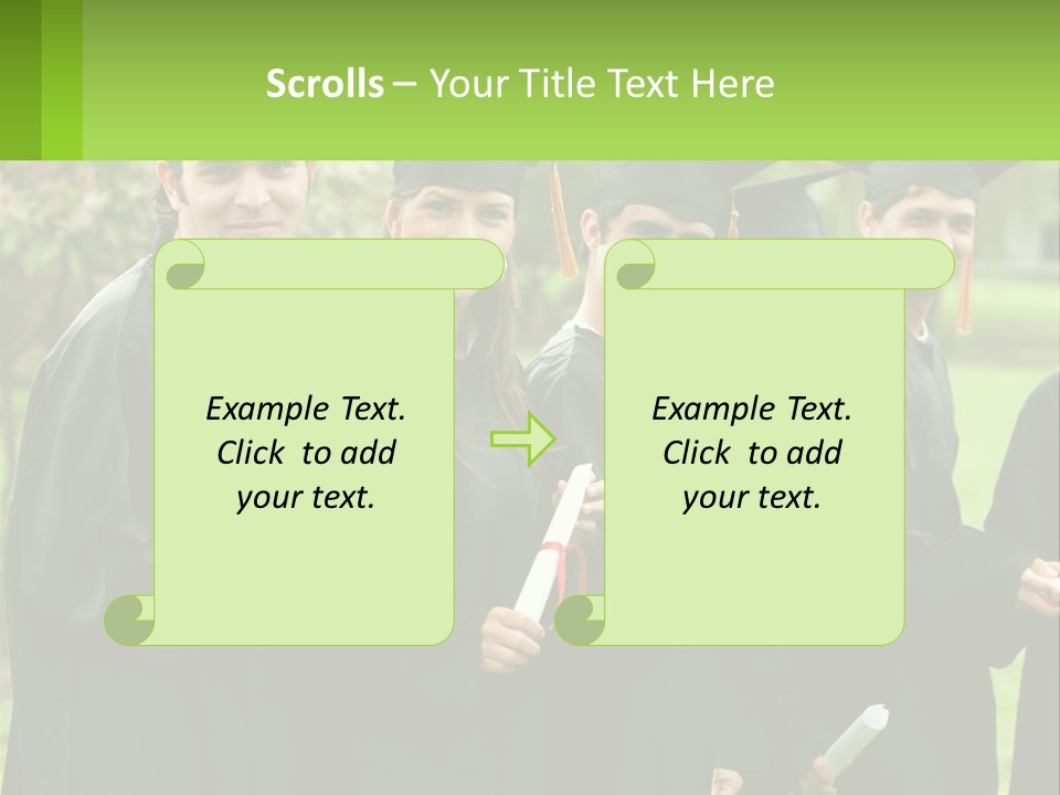 Group Grad Portrait PowerPoint Template