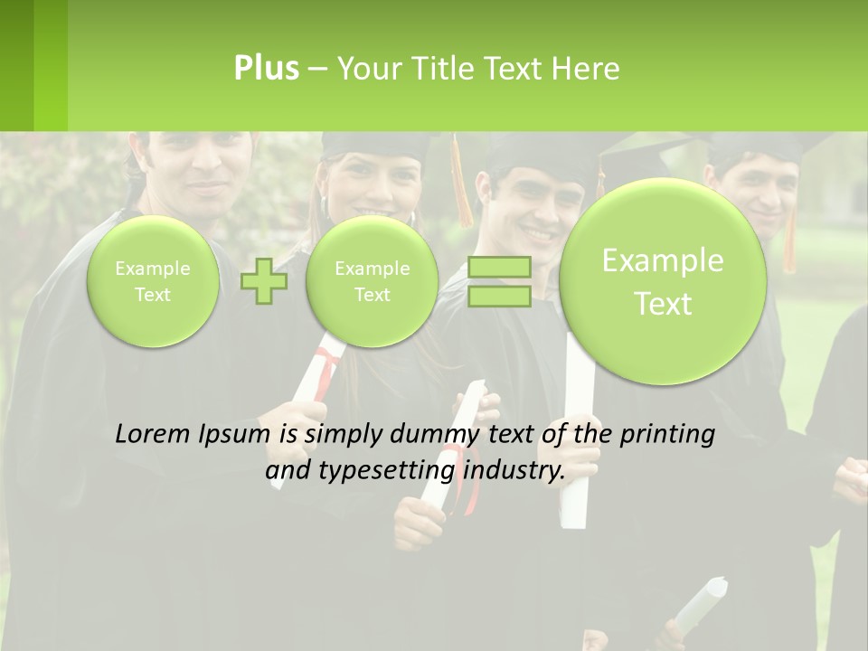 Group Grad Portrait PowerPoint Template