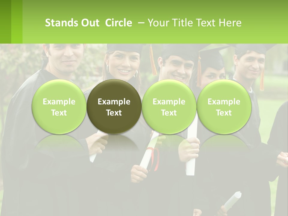 Group Grad Portrait PowerPoint Template