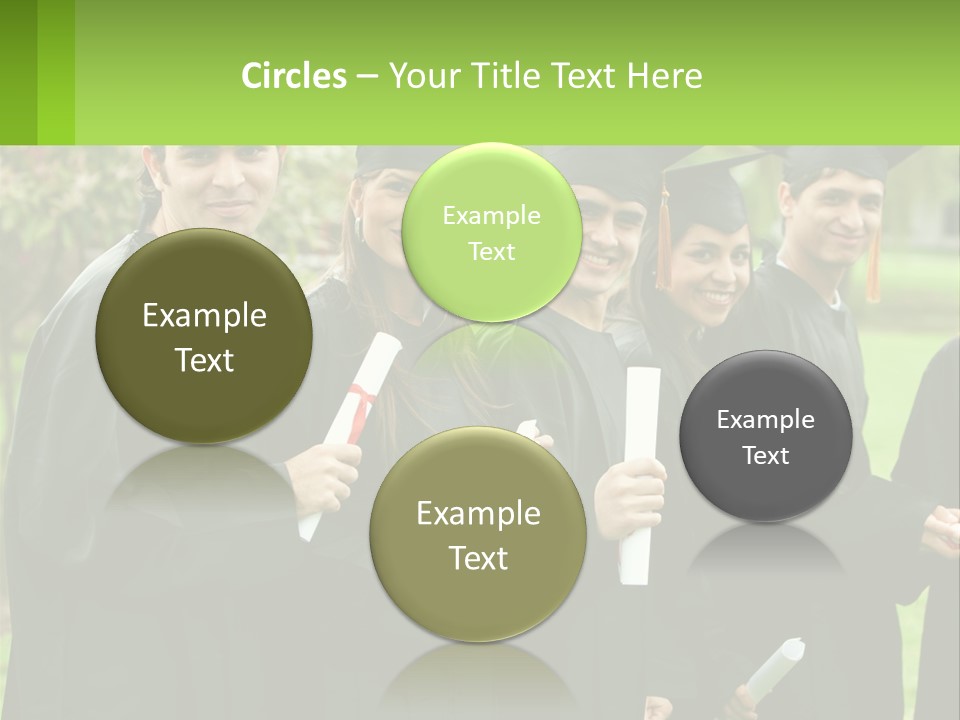 Group Grad Portrait PowerPoint Template