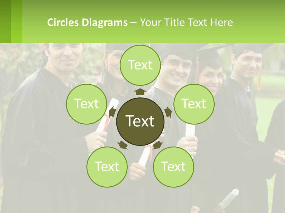 Group Grad Portrait PowerPoint Template