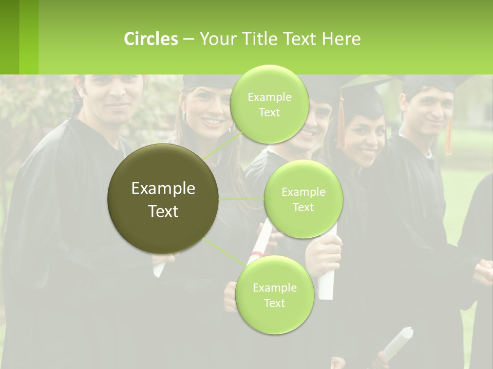 Group Grad Portrait PowerPoint Template