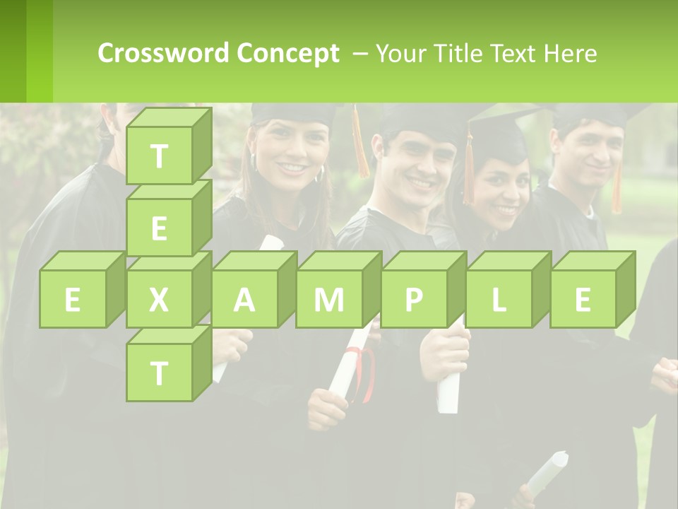 Group Grad Portrait PowerPoint Template