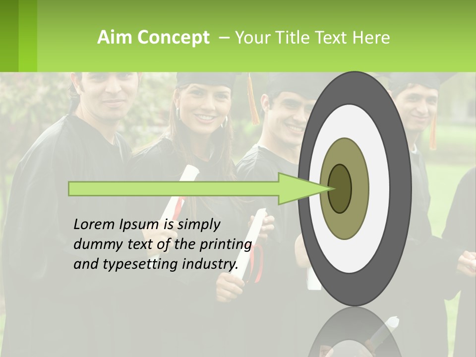 Group Grad Portrait PowerPoint Template