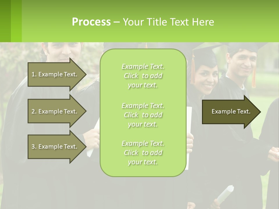 Group Grad Portrait PowerPoint Template