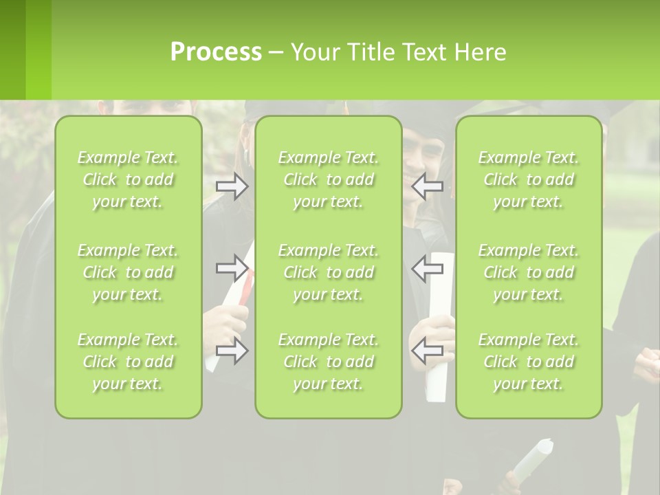 Group Grad Portrait PowerPoint Template