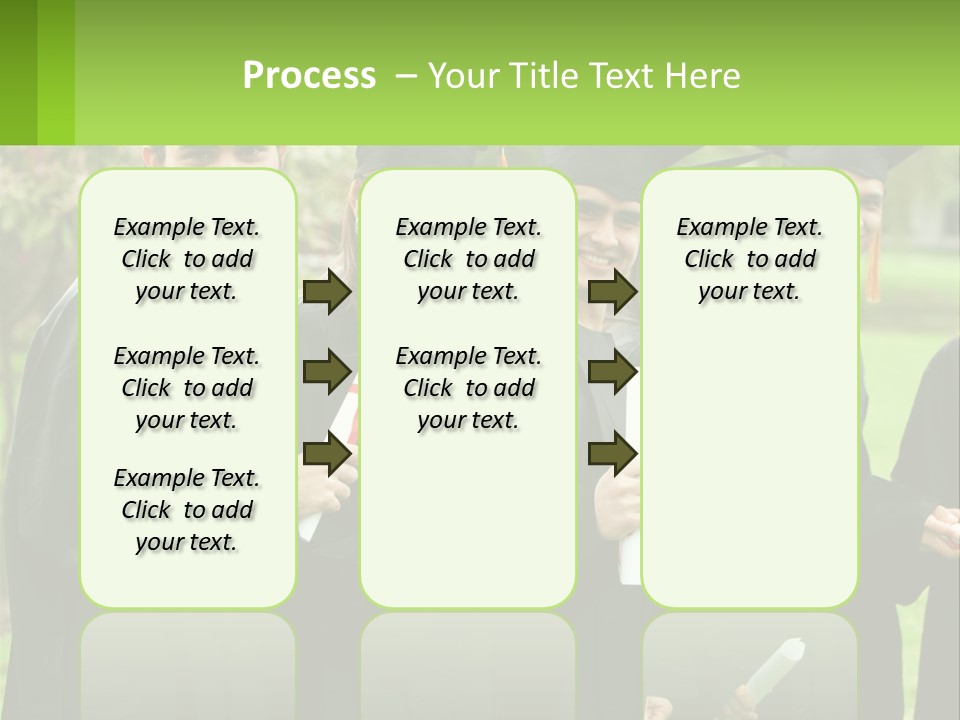 Group Grad Portrait PowerPoint Template