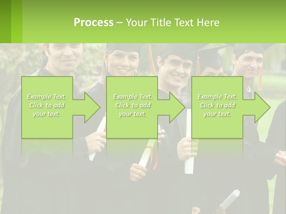 Group Grad Portrait PowerPoint Template