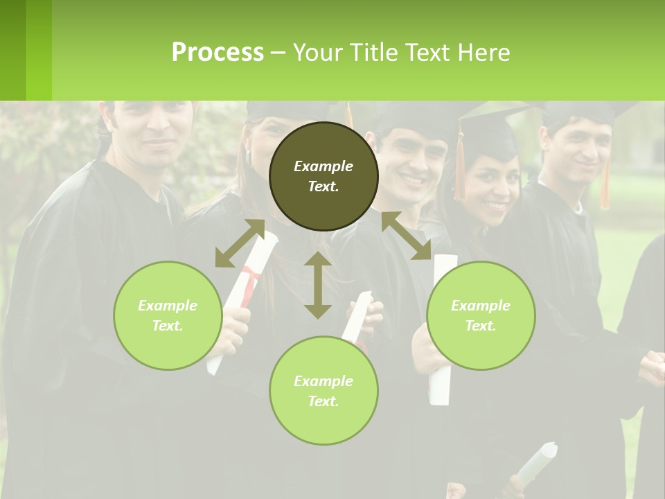 Group Grad Portrait PowerPoint Template