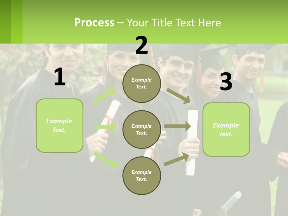 Group Grad Portrait PowerPoint Template