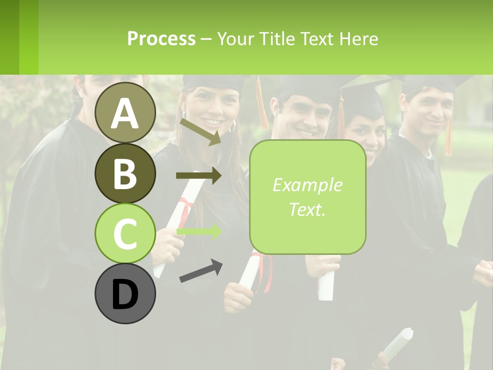 Group Grad Portrait PowerPoint Template