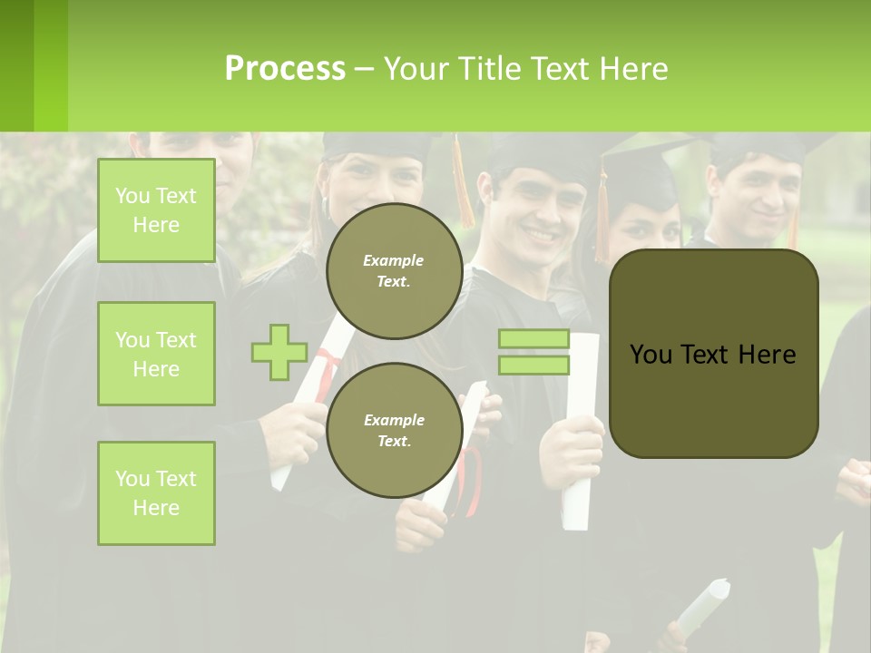 Group Grad Portrait PowerPoint Template