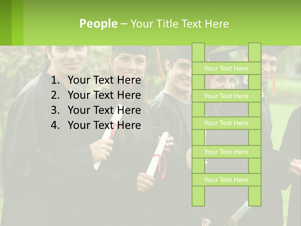Group Grad Portrait PowerPoint Template