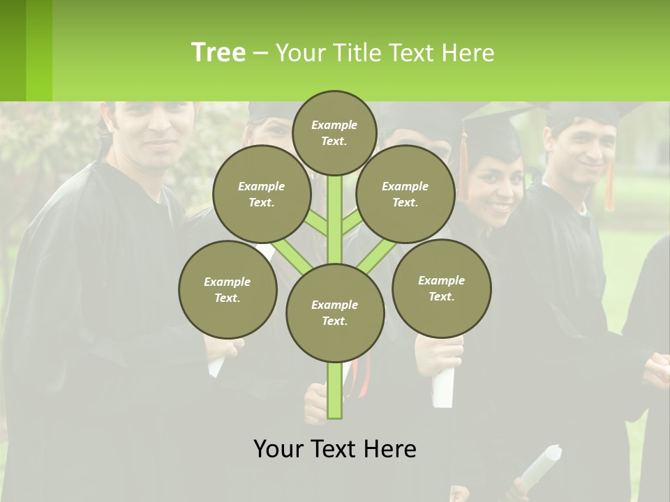 Group Grad Portrait PowerPoint Template