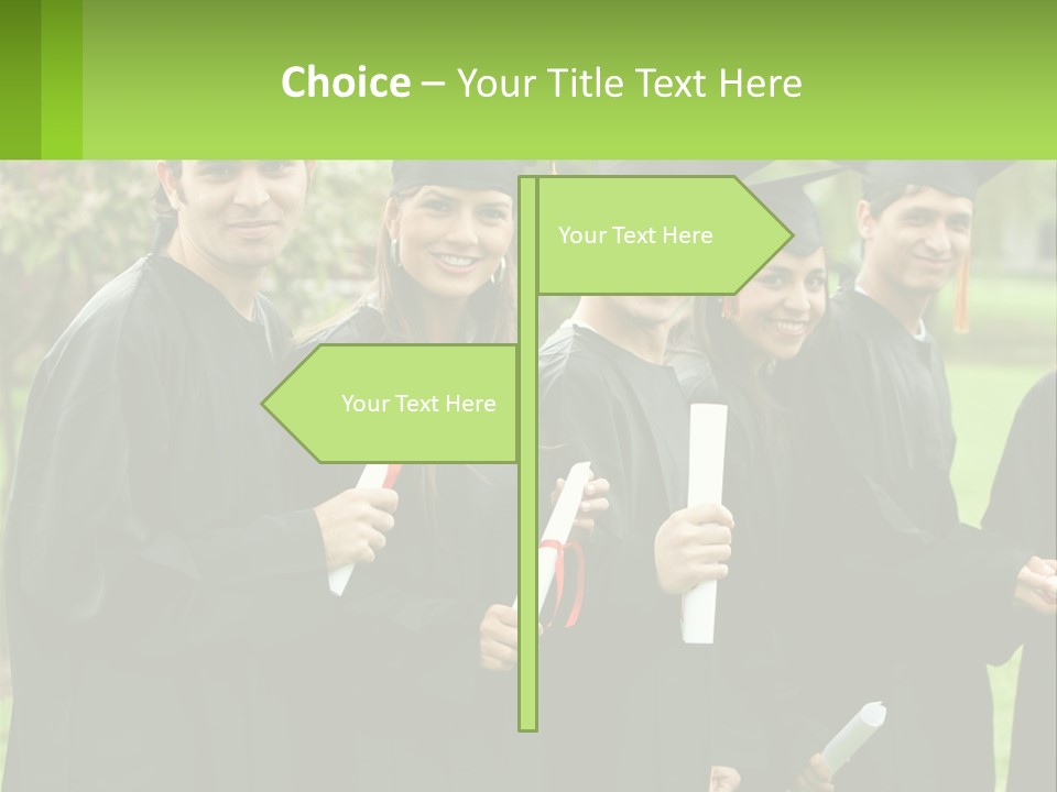Group Grad Portrait PowerPoint Template