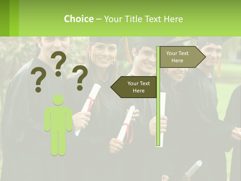 Group Grad Portrait PowerPoint Template