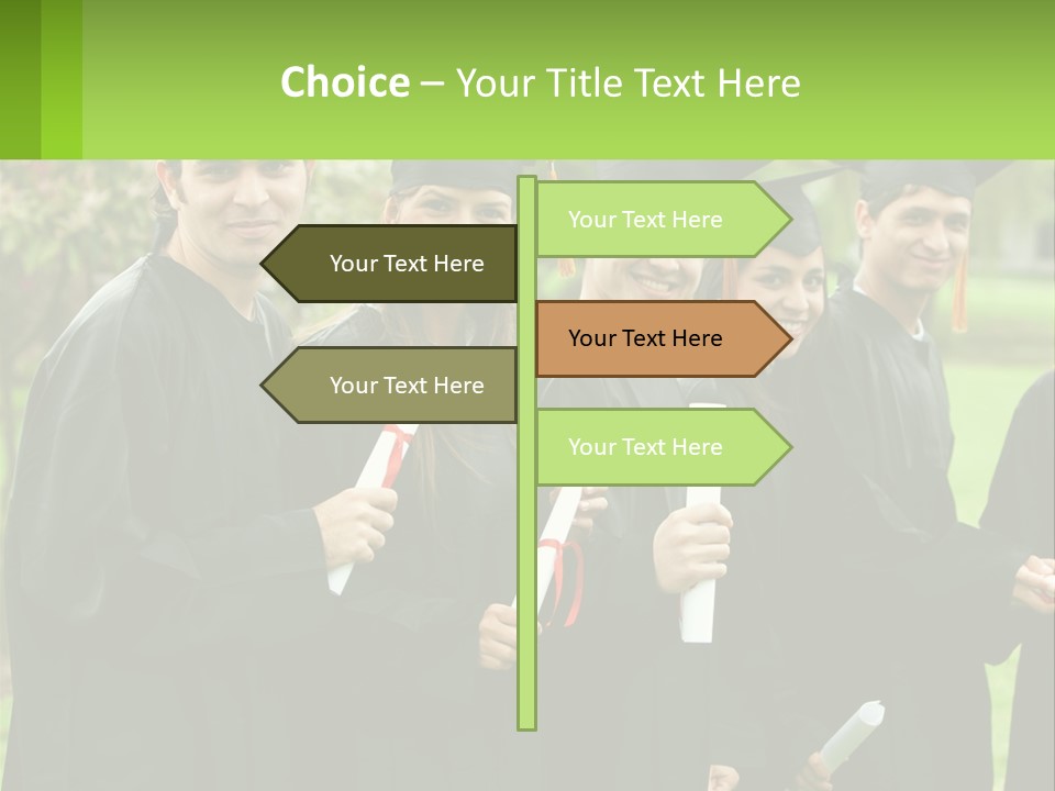 Group Grad Portrait PowerPoint Template