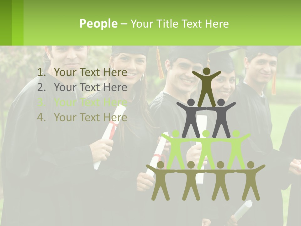 Group Grad Portrait PowerPoint Template