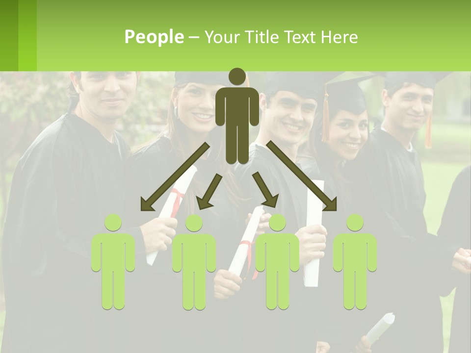 Group Grad Portrait PowerPoint Template